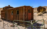 A caboose house and later a gas station in the Rhyolite Historic Townsite