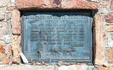 Cemetery memorial plaque (placed in 1959) in the Rhyolite Historic Townsite