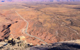 Utah 261 as seen from the top of the Moki Dugway dirt switchbacks in Valley of the Gods