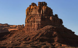Late sunlight on a rock formation in Valley of the Gods