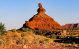 Battleship Rock just before sunset in Valley of the Gods