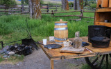 Some of the items carried by the Chuck Wagon in Grant-Kohrs Ranch NHS