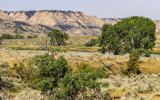 Cliffs and the Missouri River in the Stafford Ferry area in Upper Missouri River Breaks NM