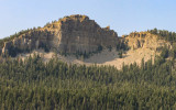 Closeup of a rock formation at Crystal Lake in Lewis and Clark National Forest