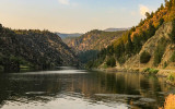 Entering Bear Trap Canyon from the road around Ennis Lake