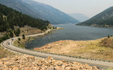 View of Earthquake Lake, formed the night of the earthquake, in Earthquake Lake Geologic Area
