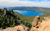 Paulina Lake from Paulina Peak in Newberry National Volcanic Monument 