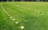 Soldiers National Cemetery markers of Battle of Gettysburg unknown soldiers in Gettysburg NMP