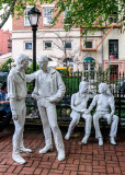 Gay Liberation by George Segal in Christopher Park across from the Stonewall Inn in Stonewall NM