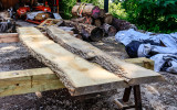 Wood being prepared for use on the Kalmar Nyckel in First State NHP