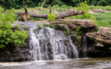 A portion of Sandstone Falls from near the Sandstone Falls Boardwalk in New River Gorge National Park