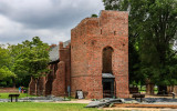 17th-century brick church tower attached to the Memorial Church at Jamestown in Colonial NHP