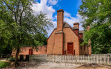 Public Gaol (jail) along Nicholson Street in Colonial Williamsburg