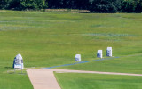 Takeoff and first three landing spots from on top of Kill Devil Hill in Wright Brothers National Memorial