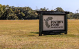 World Heritage Site designation on the park signage in Poverty Point NM 