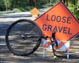 Loose gravel a unicycles dont mix well