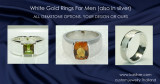White Gold Ring For Men - Kaisilver Thailand 