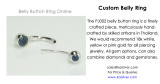 Belly Button Ring Custom, Gold Belly Ring Gems And Diamonds