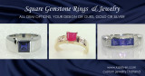 Square Gemstone Rings And Jewelry With Square Gems 