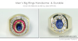 Big Ring For Men, Custom Gemstone Rings For Men Big Size