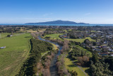 30 July 2021 - aerial shot of the Waikanae River to sea