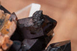 Goethite on Smoky Quartz