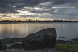 Boston Massachusetts; Harbor at Sunset