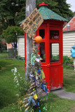 In Okains Bay the store was closed but I found this working phone booth, with sign.