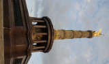 Brenda in front of the Siegessaeule (Victory Column), which stands in the Tiergarten, within sight of the Brandenburg Gate