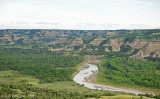 The Little Missouri River passing through Theodore Roosevelt National Park