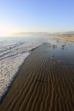 Ripples in the Sand, Santa Monica Beach, Los Angeles, USA.