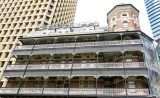 Wrought Iron Balcony, Downtown Brisbane, Australia.