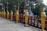 Parade of Bodhis at Wat Krom Compound, Sihanoukville, Cambodia.