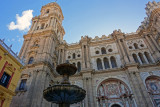 Facade, Cathedral of Malaga, Spain.