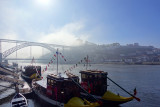 River Douro in the morning mist, Porto, Portugal.