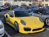 Porsche 911 Turbo S, 991.1, Racing Yellow, at cars & coffee in Hunt Valley, Maryland (2747)