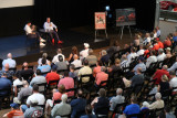 Dozens of racing fans came to hear David Hobbs and Will Buxton talk about Nurburgring, Formula 1 and racing drivers. (4630)