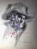 2.	Jonah Hex  11x14  Blu/Wh/Bla -Bill Sienkiewicz -Onion Skin Paper