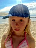 Maïka sur la plage de Vieux Boucau