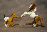 Breyer Stablemate G2 flocked rearing Arab and Running foal