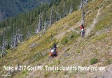 This trail is NOT open to motorized use