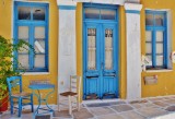 Old traditional cafe in Lefkes.