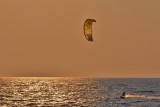 Kite surfing at Agios Ioannis beach.