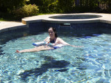 Cassie enjoying the pool!