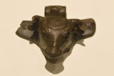 Gaziantep Archaeology museum Cauldron handle with bull head sept 2019 4379.jpg