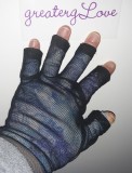 Black Mesh Glove Over Compression Glove