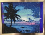 Sunset 5d diamond painting, not my image but compleated and on my wall