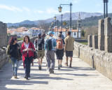 Crossing the Roman bridge at Ponte de Lima