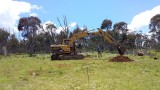 Turning the first sod for Eagleview Observatory