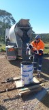 Filling the telescope support column
